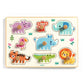 Djeco Hippo'n'Co 8 Piece Wooden Wild Animal Puzzle