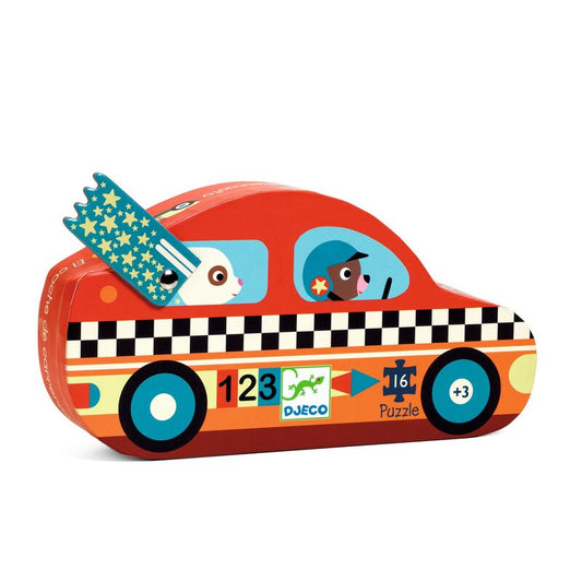 Djeco The Racing Car Silhouette Puzzle 16 Piece