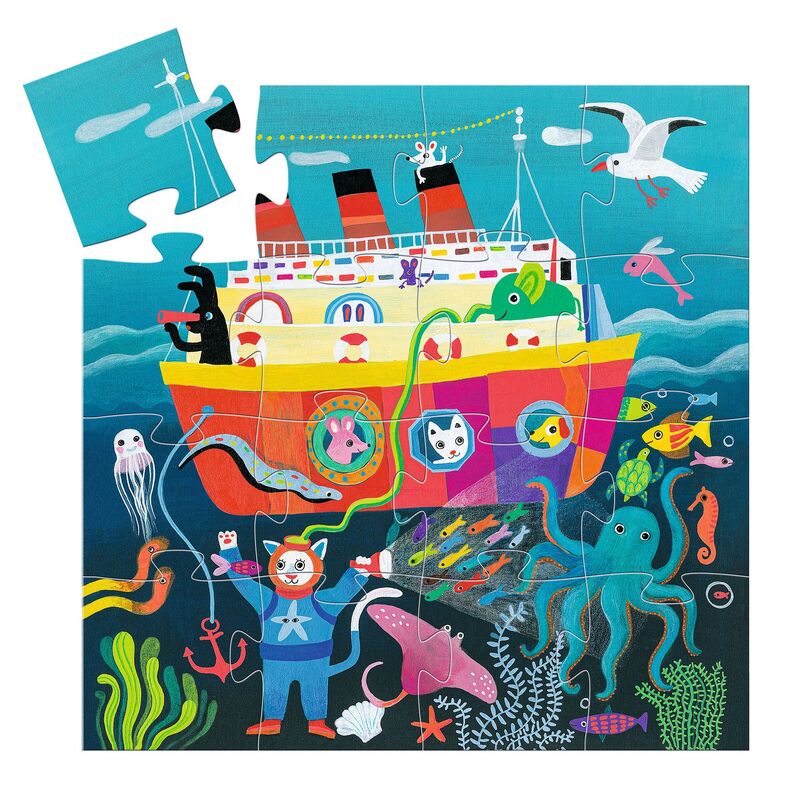 Djeco The Friends' Cruise Silhouette Puzzle 16 Piece