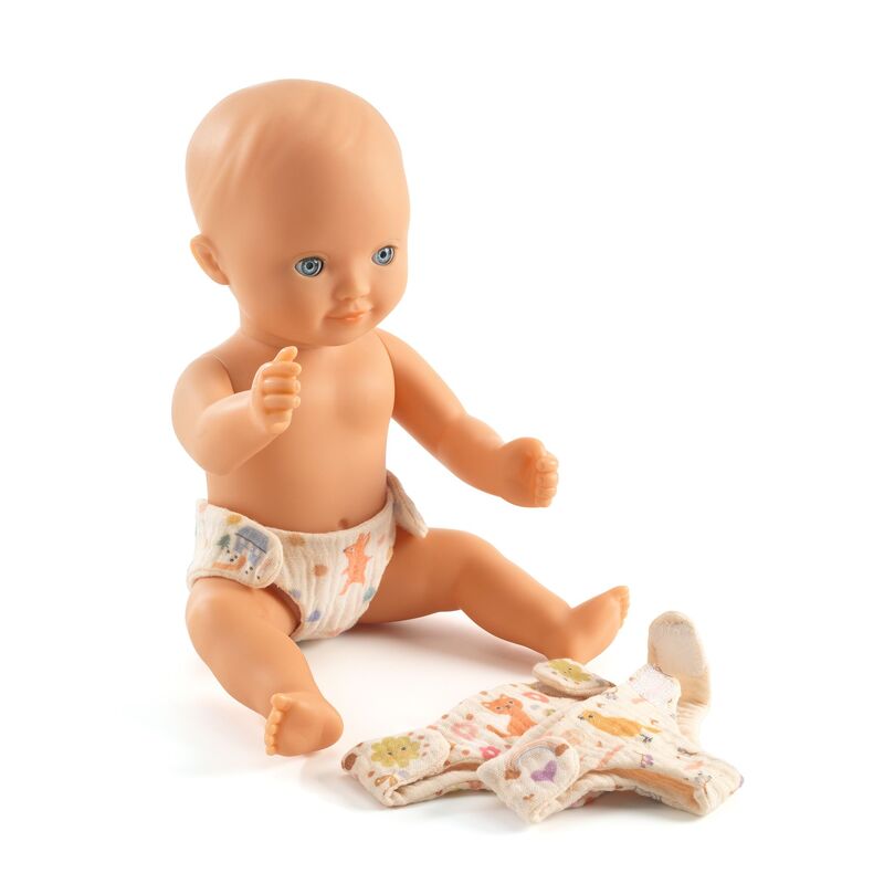 Djeco Baby Pomea 3 Nappies for Dolls