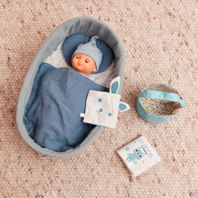Djeco 32cm Pomea Machine Washable Neige Soft Body Doll