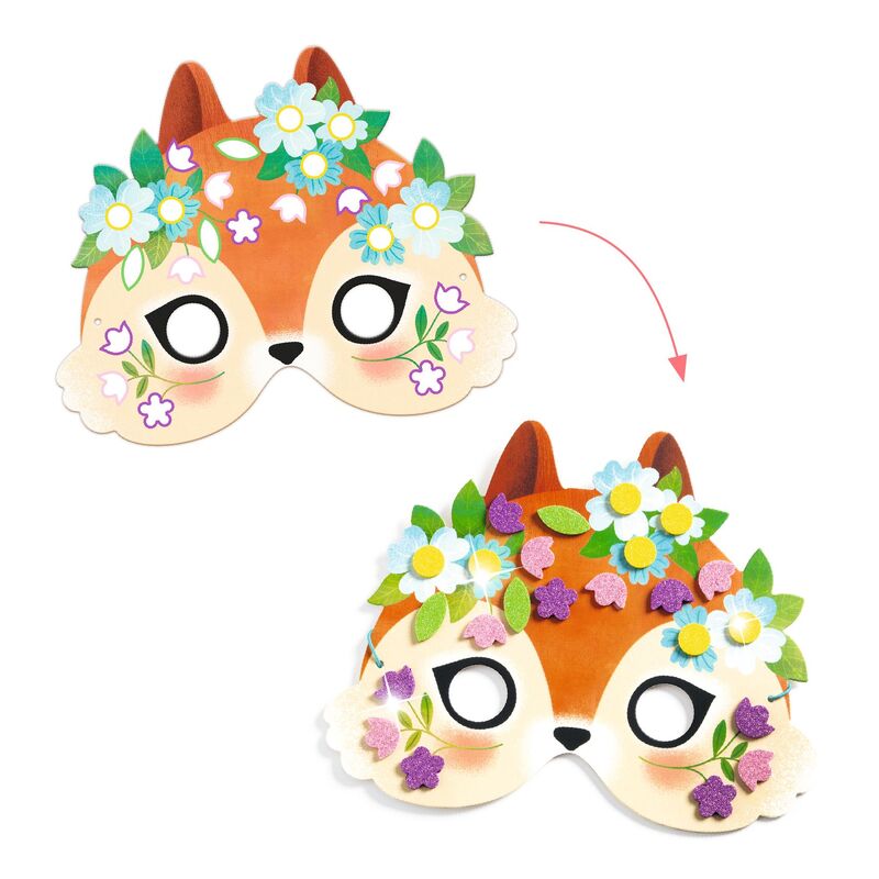 Do It Yourself Forest Animals Mosaic Mask Craft Kit