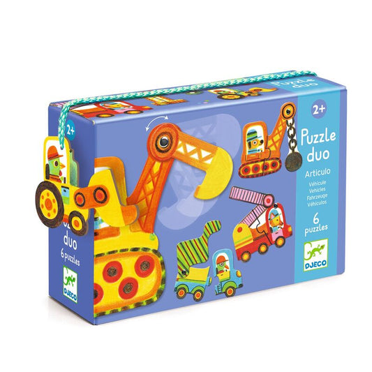 Djeco Duo Vehicles Puzzle 12 Piece