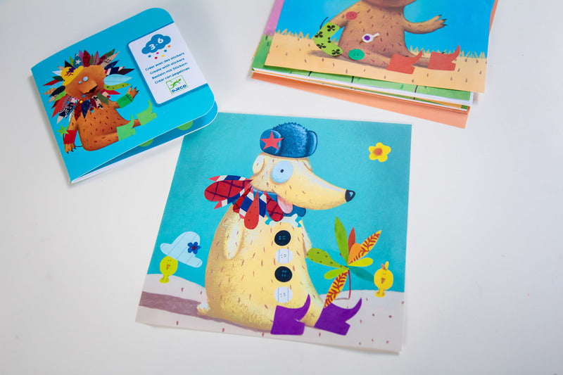 Djeco Create Animal Stickers