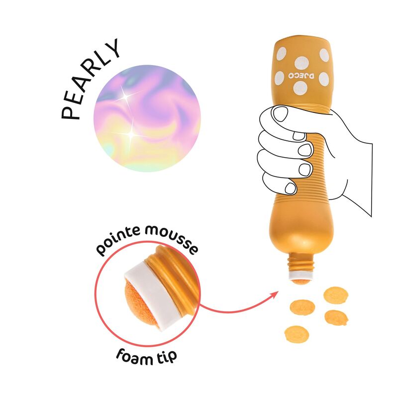 Djeco 4 Pearl Effect Foam Markers