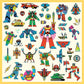Djeco 160 Metallic Robot Stickers