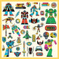 Djeco 160 Metallic Robot Stickers