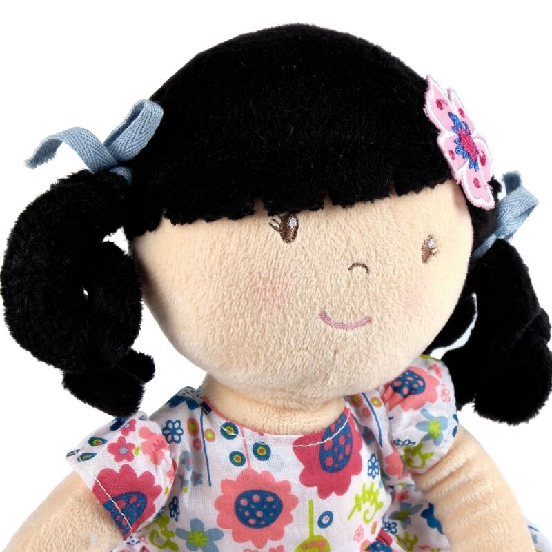 Bonikka Lilac Flower Kid Doll with Black Hair