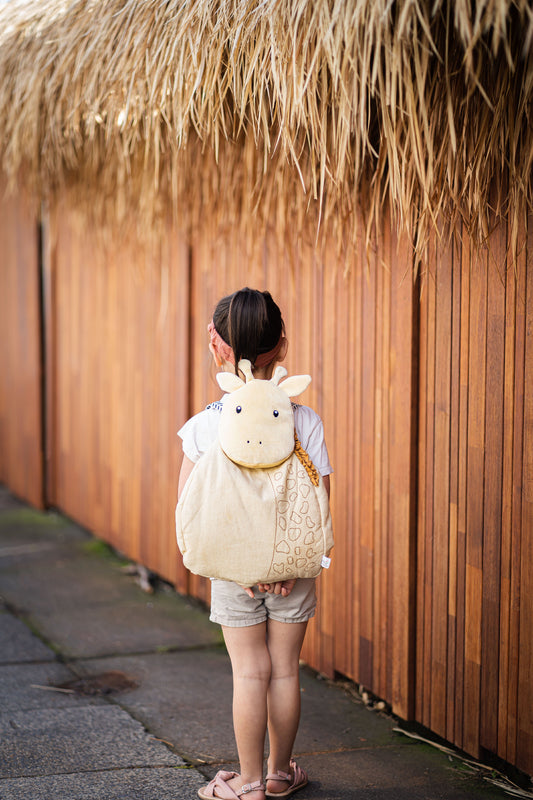 Giraffe Safari Animal Organic Backpack