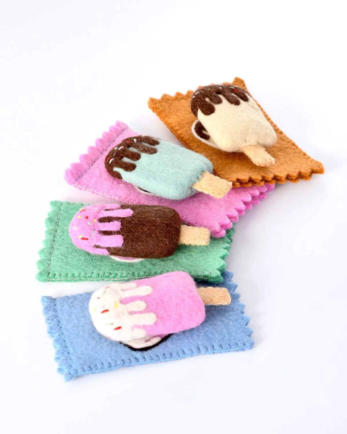 Tara Treasures - Felt Chocolate Ice Cream Popsicle Toy with Wrapper