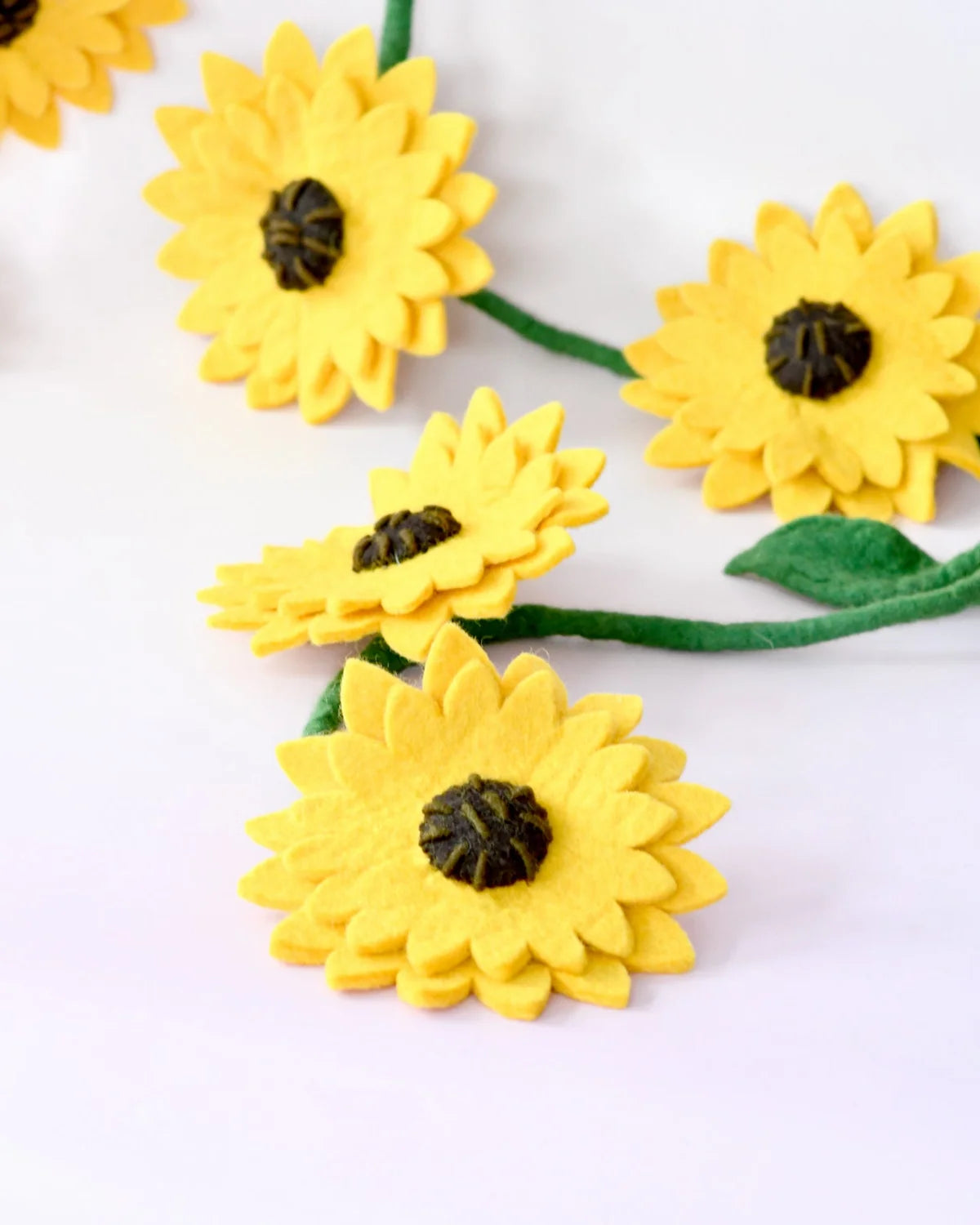 Tara Treasures - Garland | Felt Yellow Sunflower