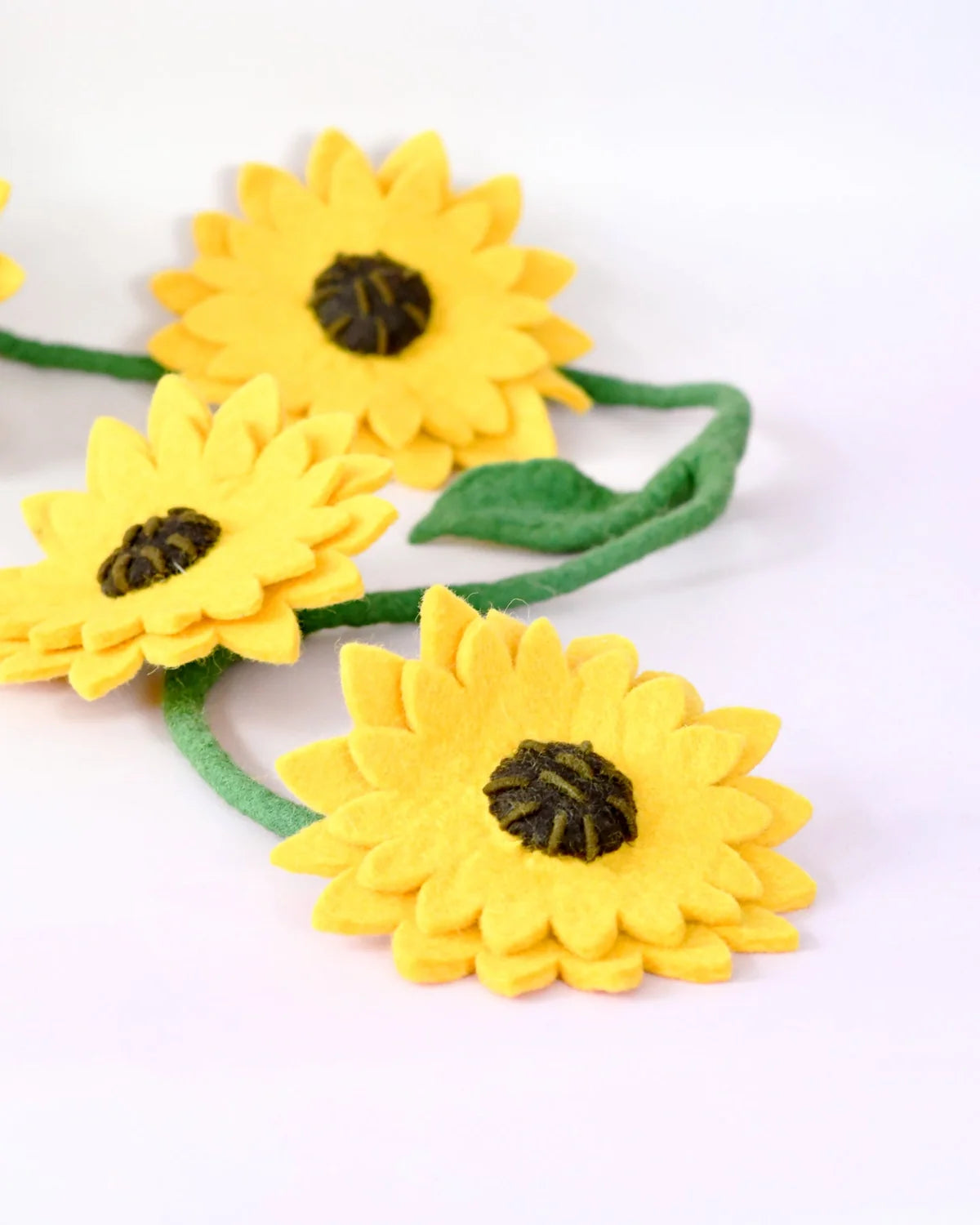 Tara Treasures - Garland | Felt Yellow Sunflower
