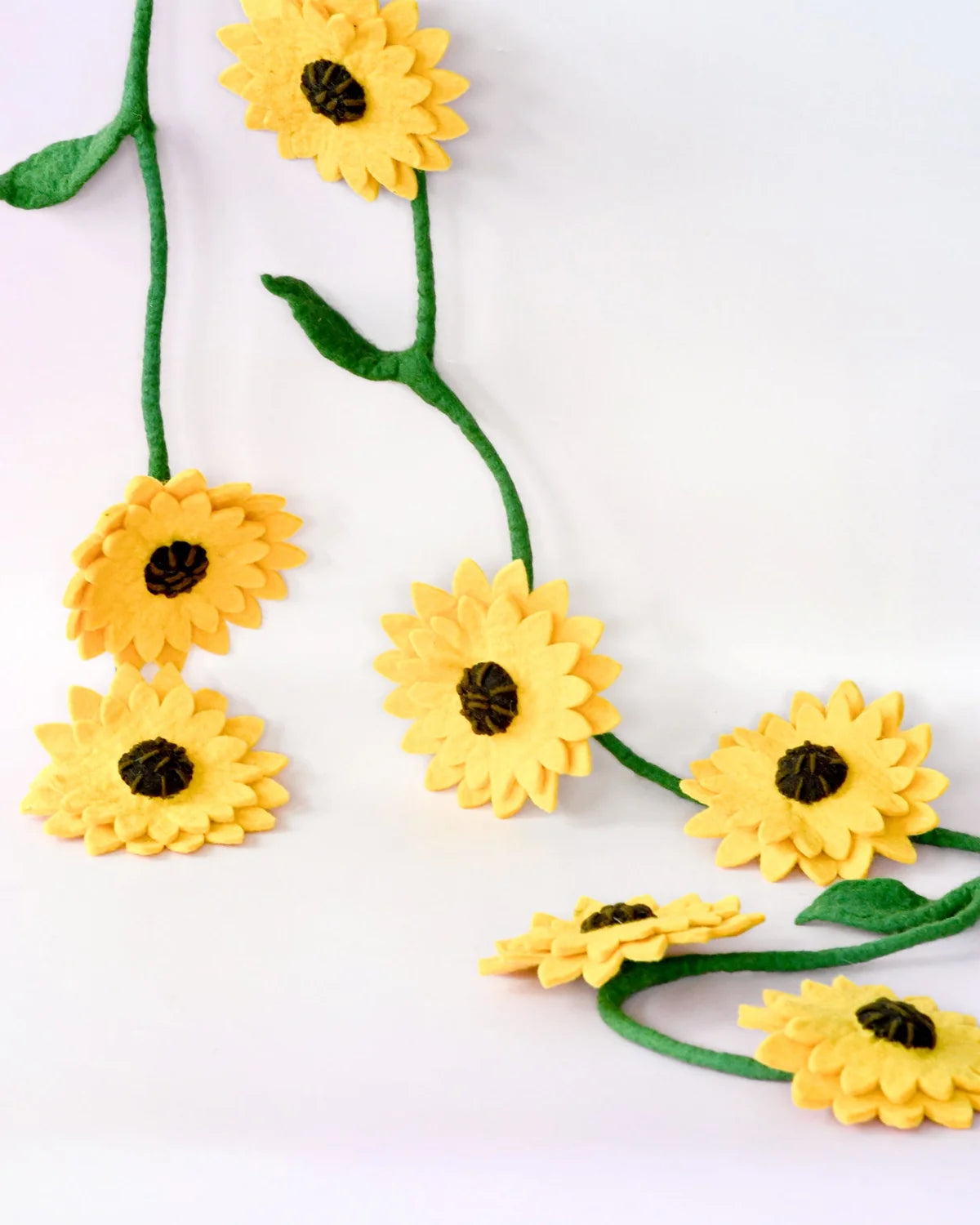 Tara Treasures - Garland | Felt Yellow Sunflower
