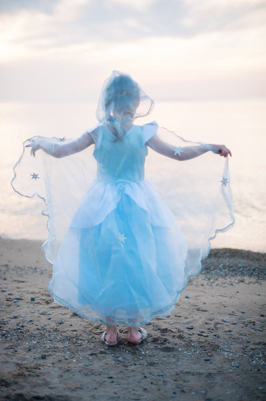 Great Pretenders - Blue & Silver Snow Queen Cape