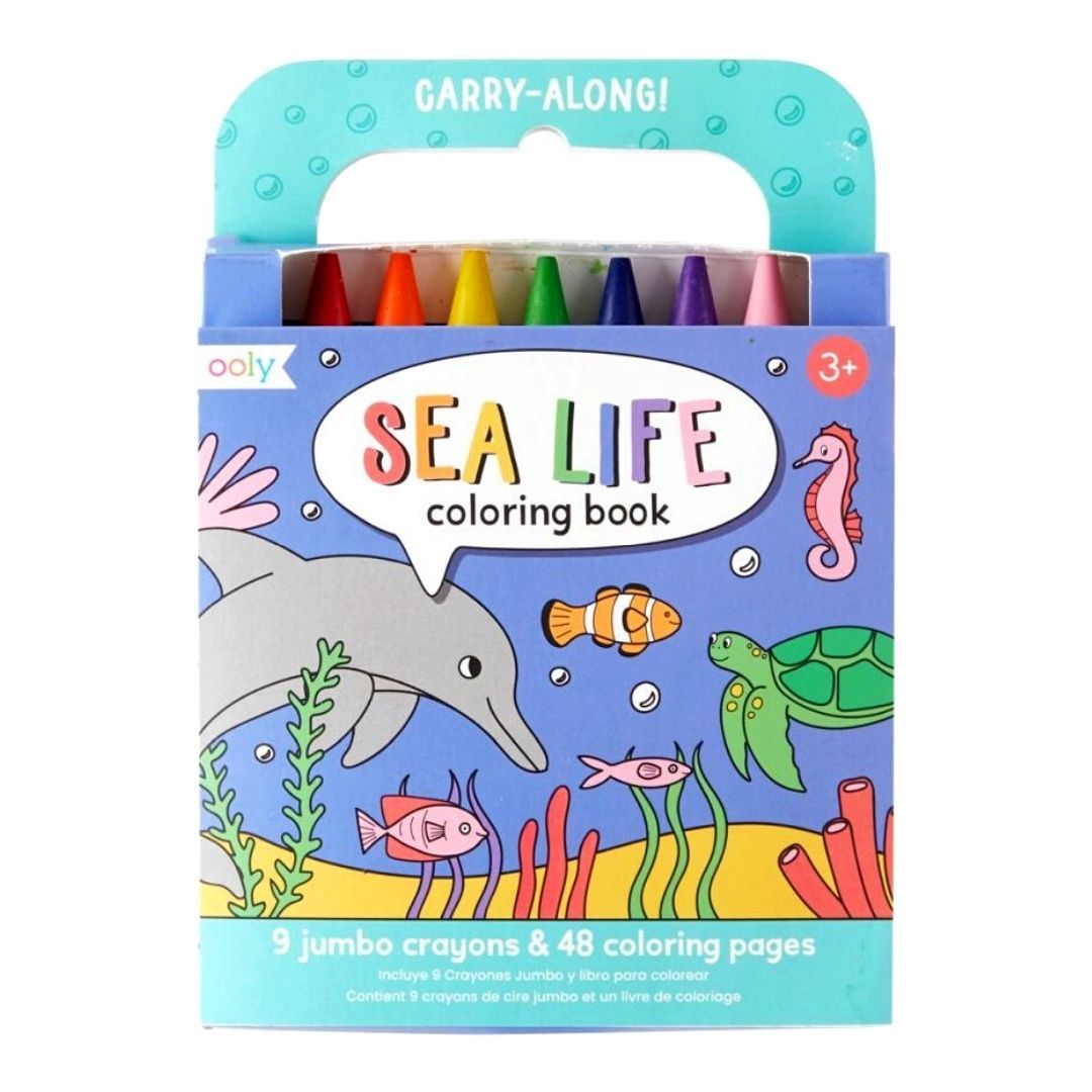 Ooly Carry Along - Sea Life Colouring Book