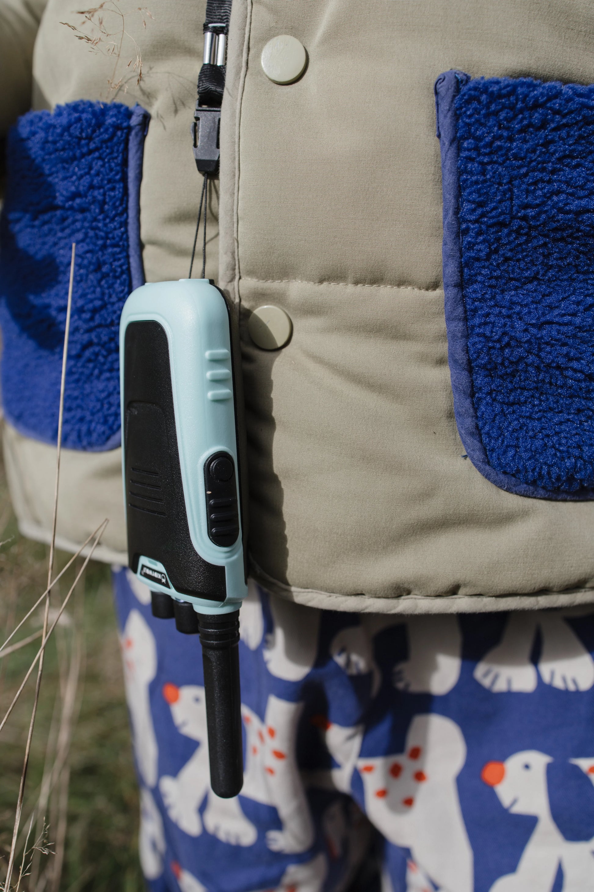 Kidytalk - Long Range Walkie Talkie | Natural & Cyan