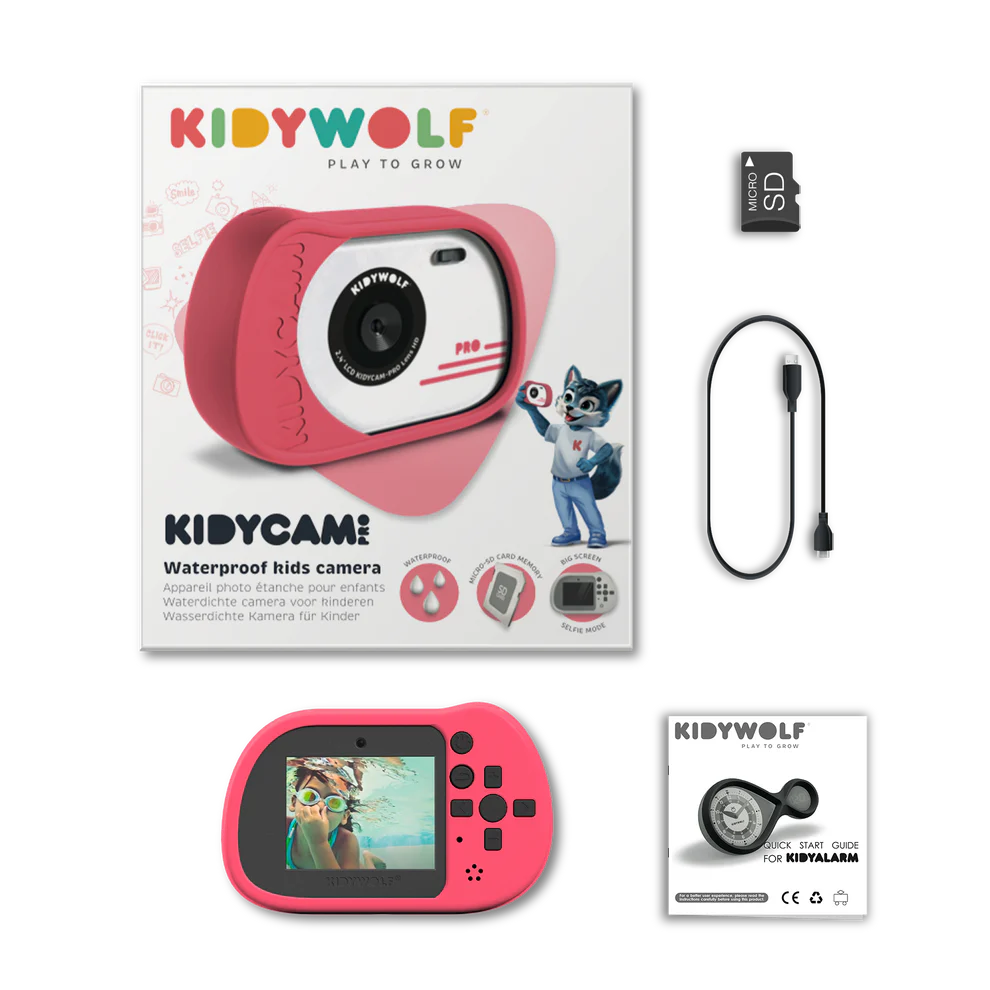 Kidywolf - Kidycam Waterproof Kids Camera | Pink