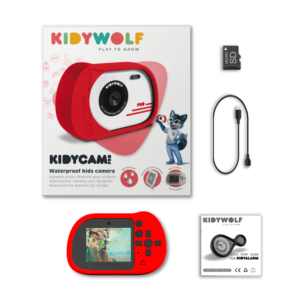 Kidywolf - Kidycam Waterproof Kids Camera | Red