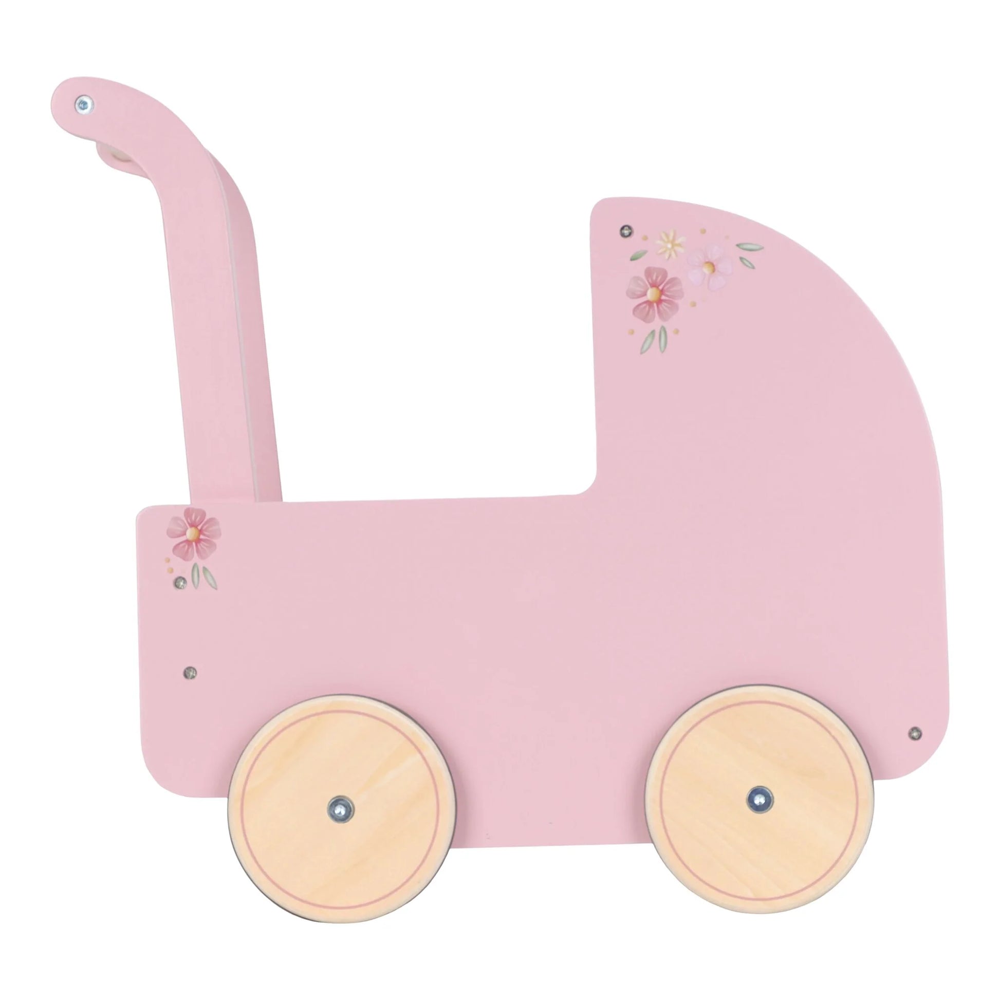 Little Dutch - Wooden Doll Pram | Pink