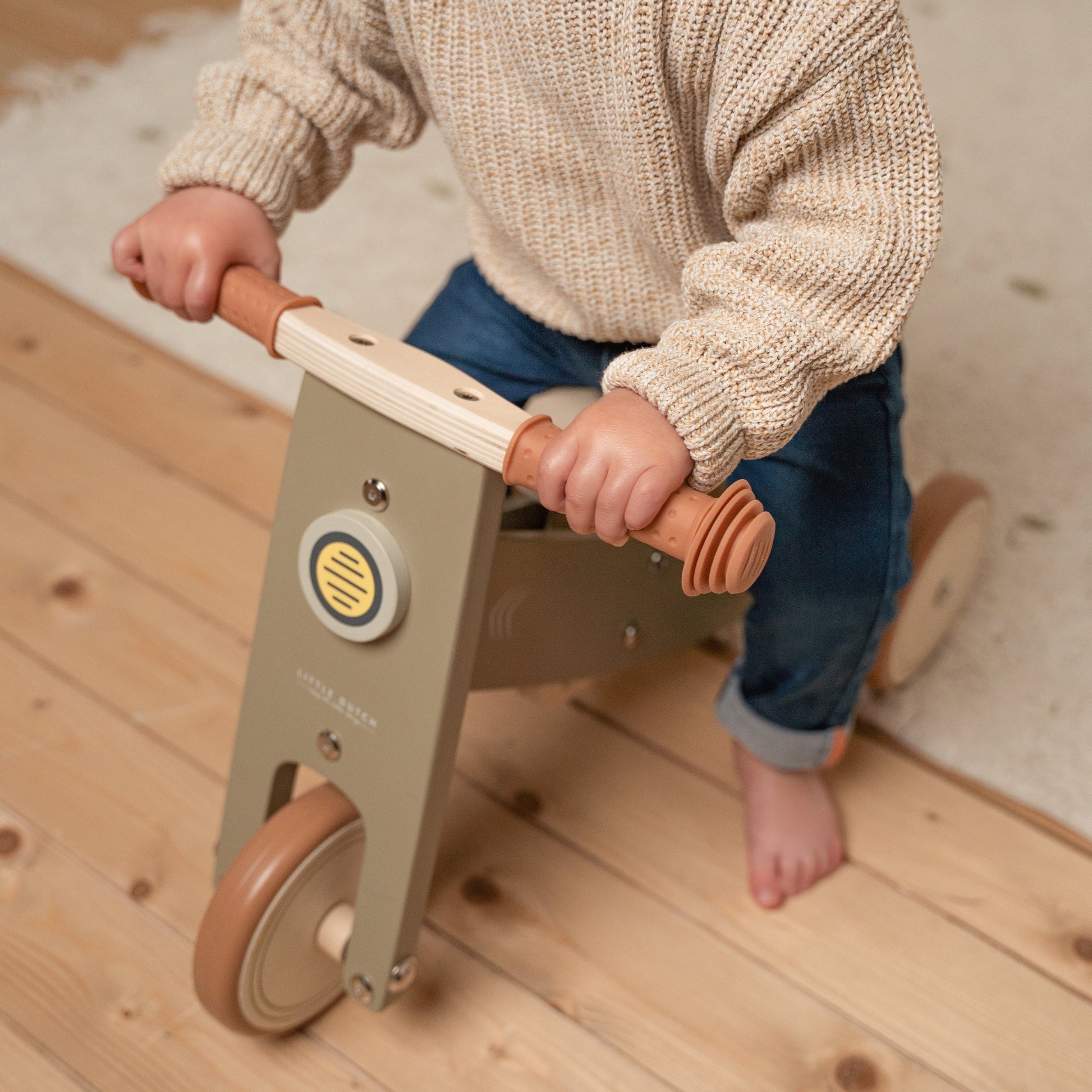 Little Dutch - Wooden Tricycle | Olive