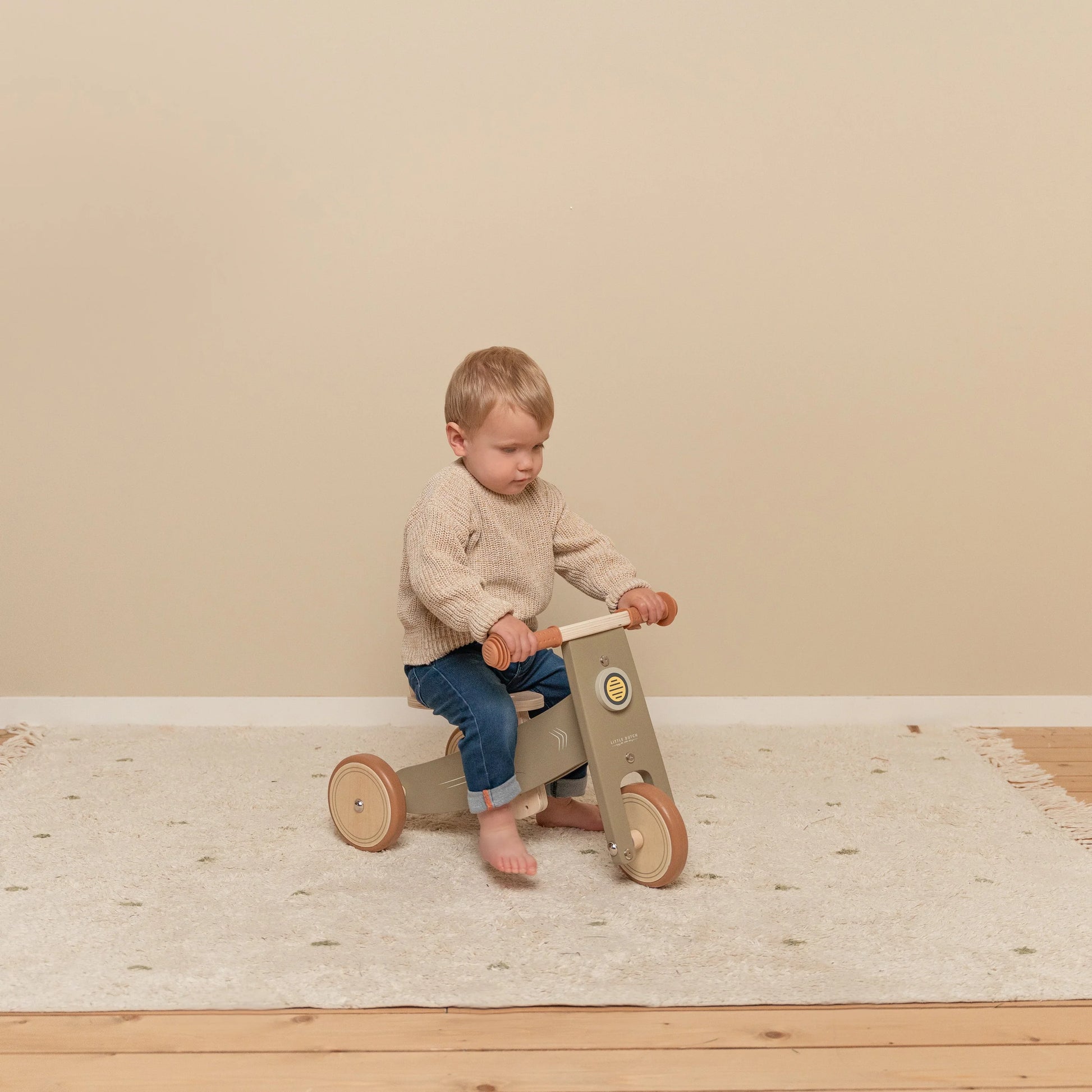 Little Dutch - Wooden Tricycle | Olive