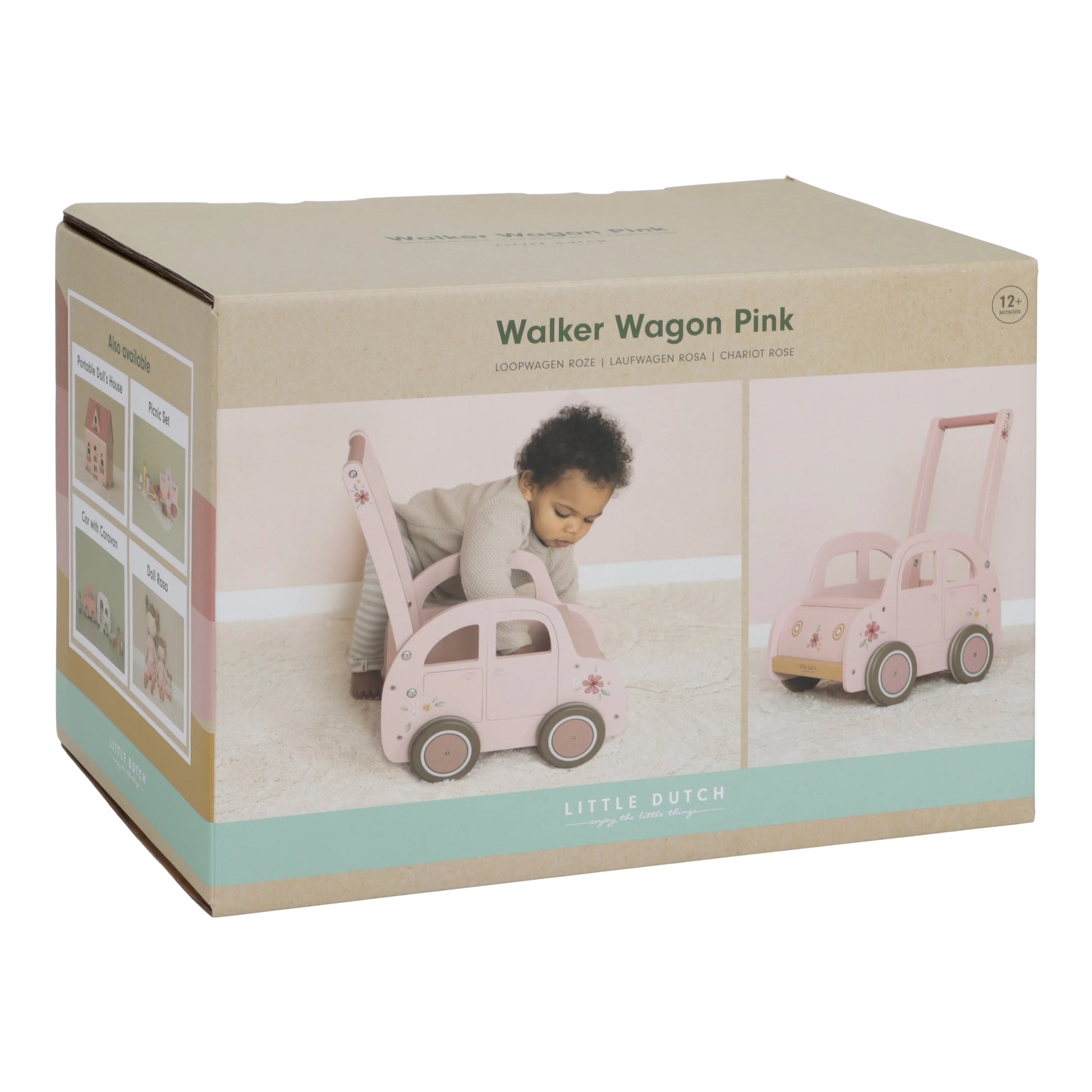 Little Dutch - Wooden Baby Walker | Pink