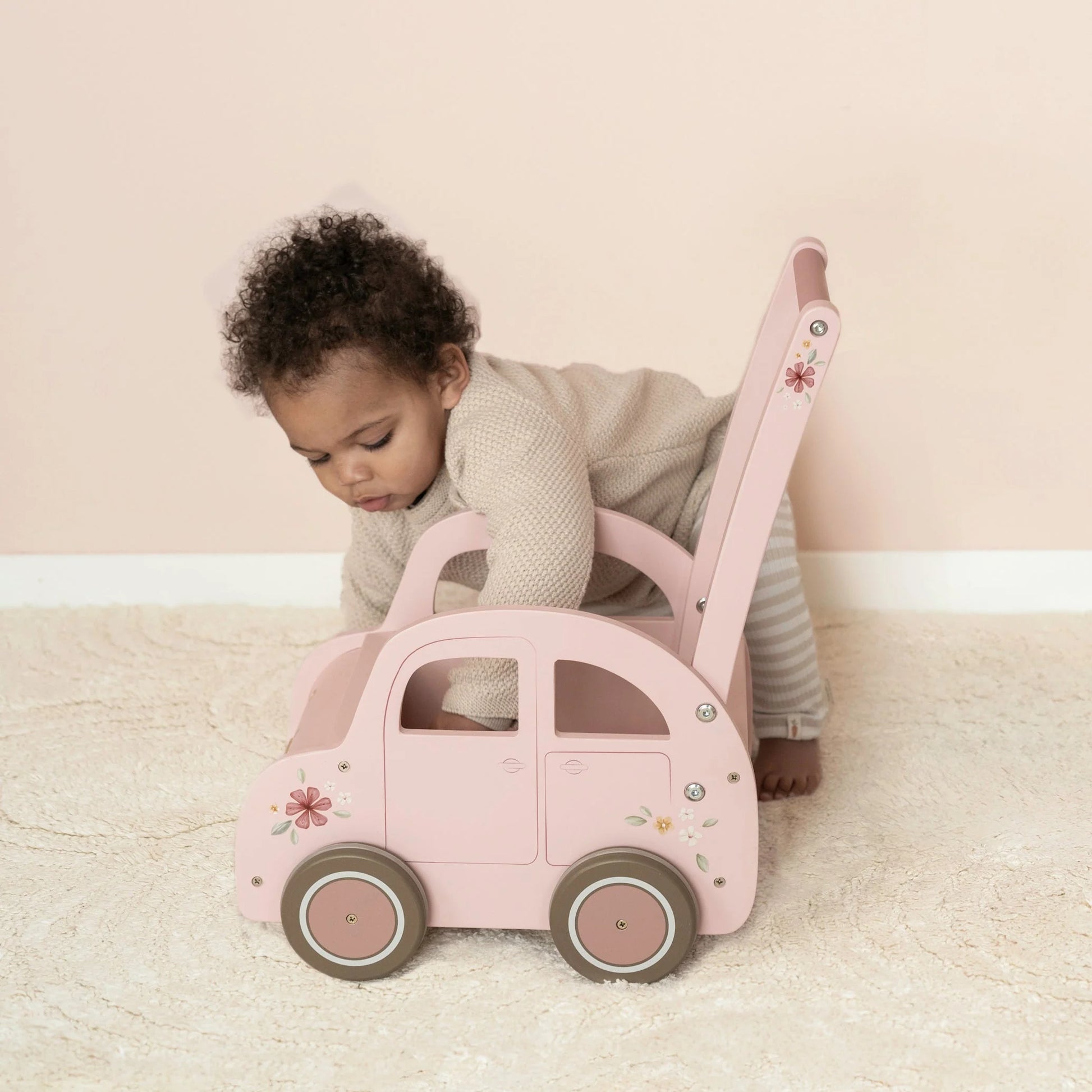 Little Dutch - Wooden Baby Walker | Pink