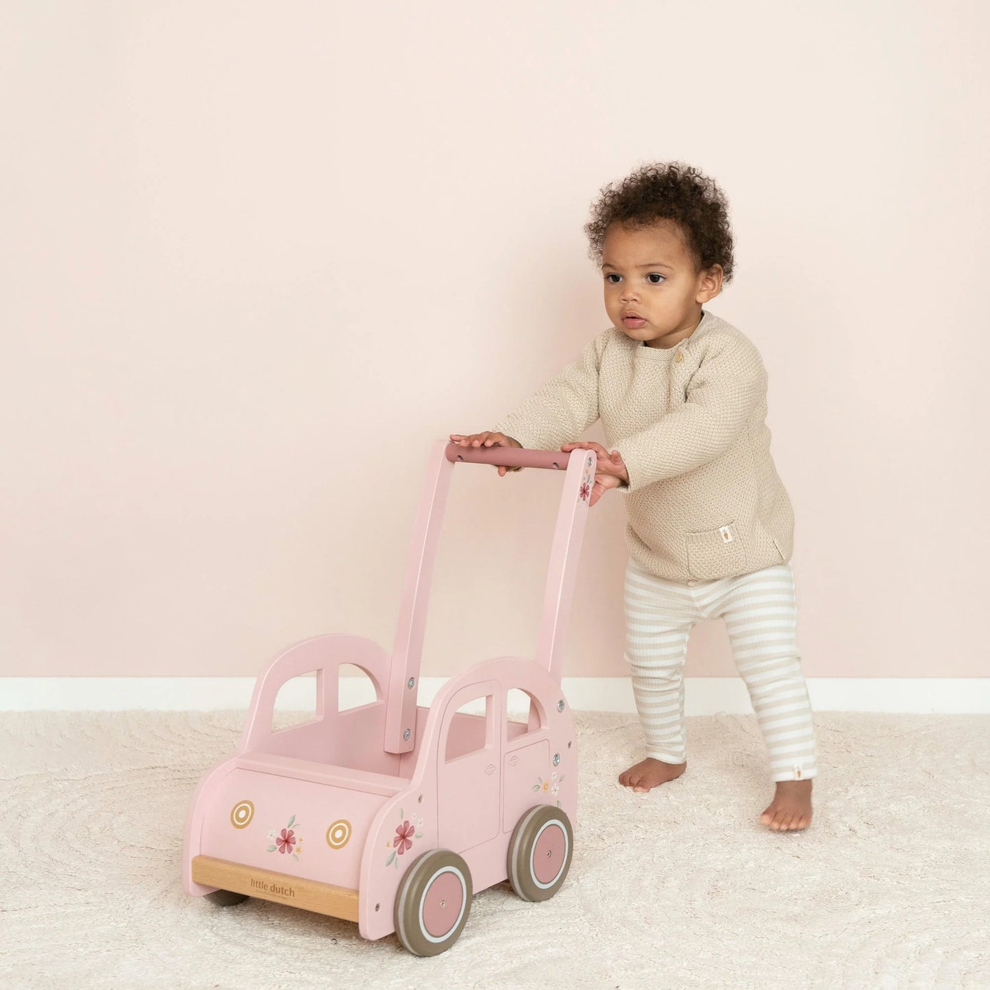 Little Dutch - Wooden Baby Walker | Pink