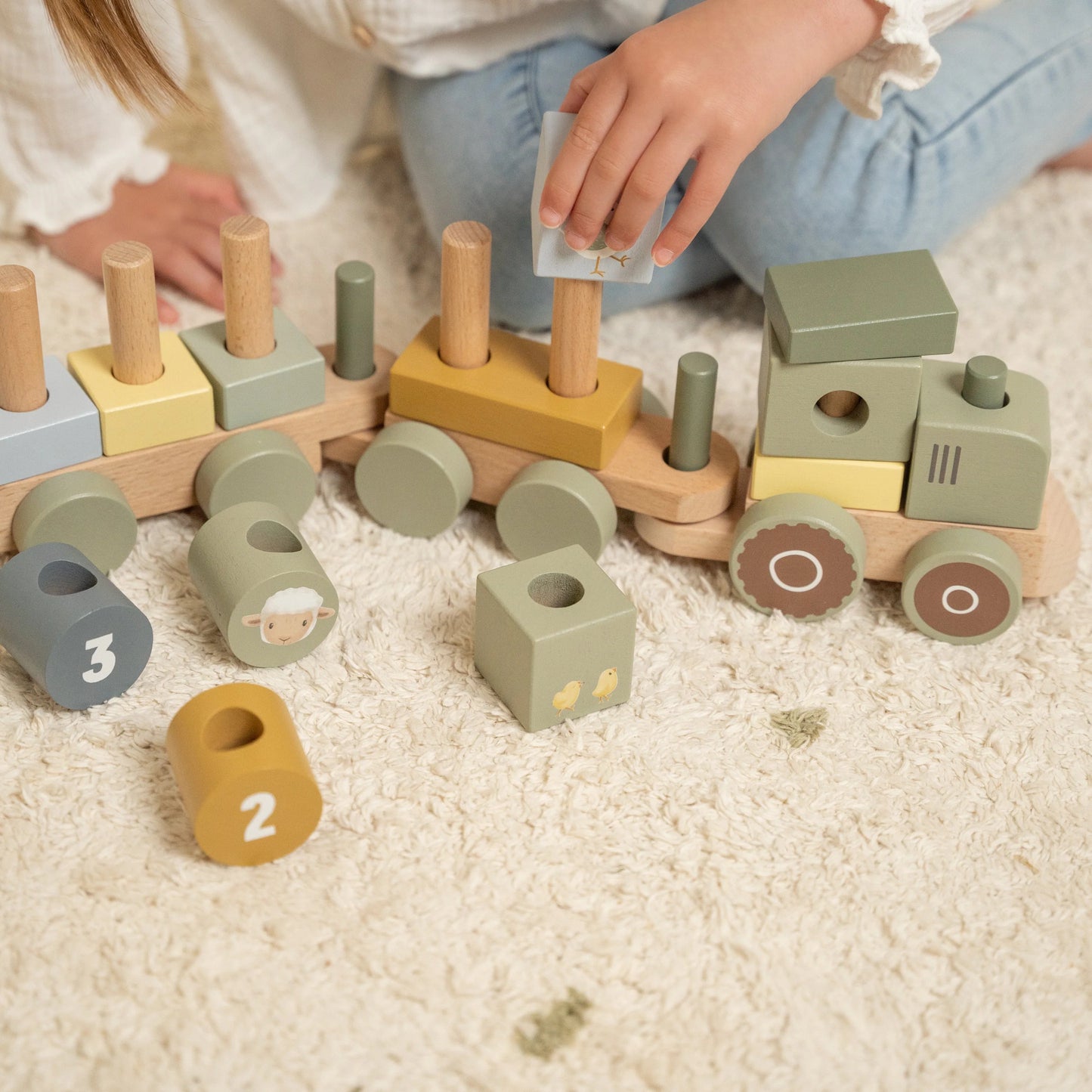 Little Dutch - Little Farm | Stacking Train Tractor
