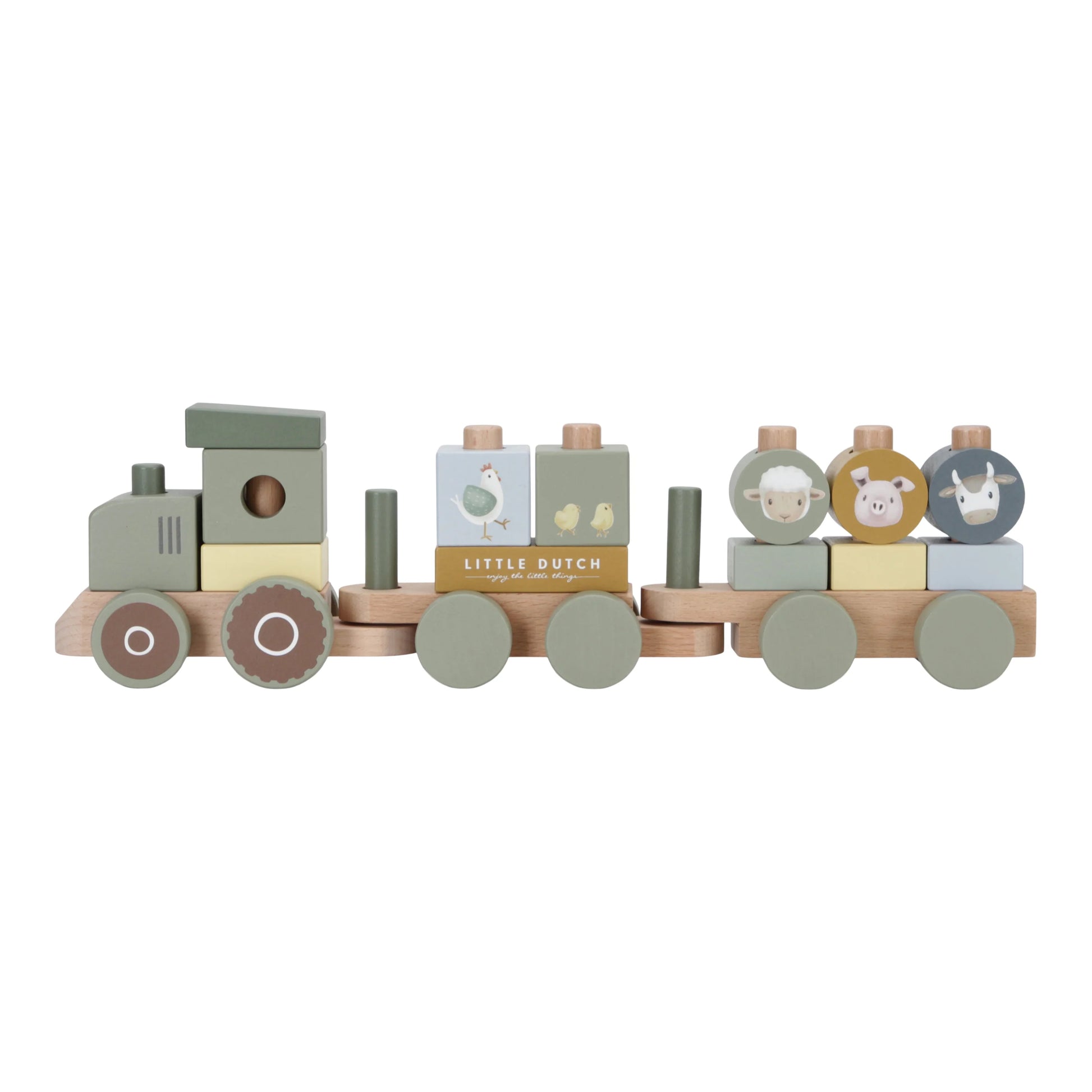 Little Dutch - Little Farm | Stacking Train Tractor