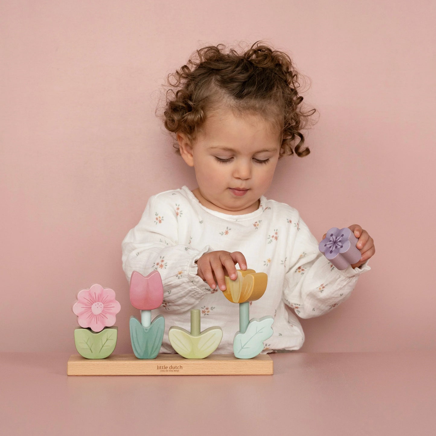 Little Dutch - Fairy Garden | Flower Stacking Puzzle