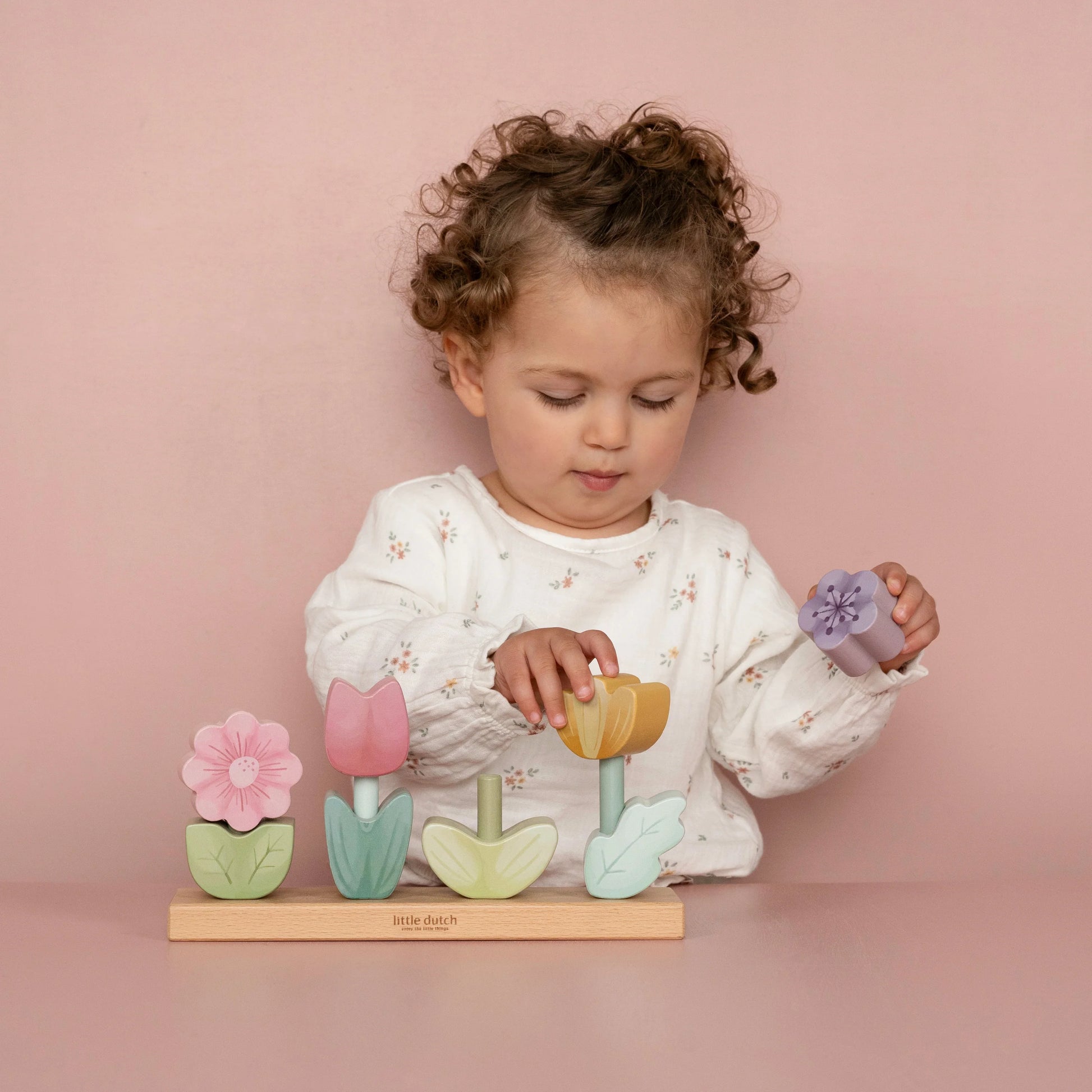 Little Dutch - Fairy Garden | Flower Stacking Puzzle