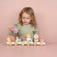 Little Dutch - Fairy Garden | Wooden Stacking Train Hedgehog