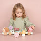 Little Dutch - Fairy Garden | Wooden Stacking Train Hedgehog