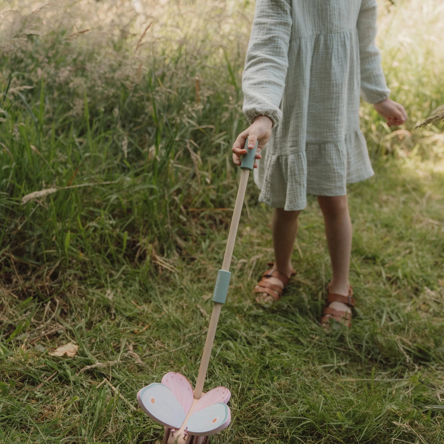 Little Dutch - Fairy Garden | Wooden Push-Along Butterfly