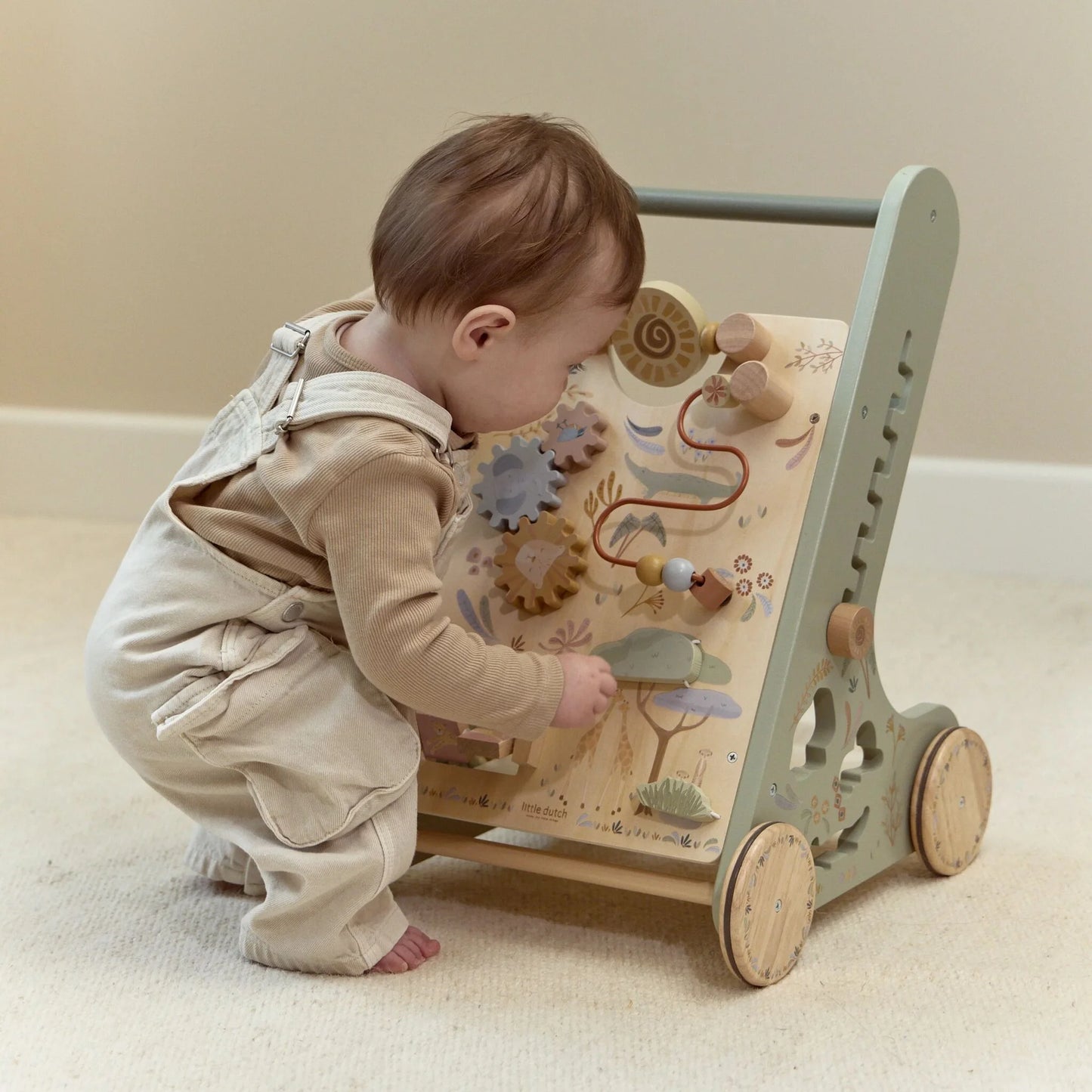 Little Dutch - Safari Friends | Wooden Activity Walker