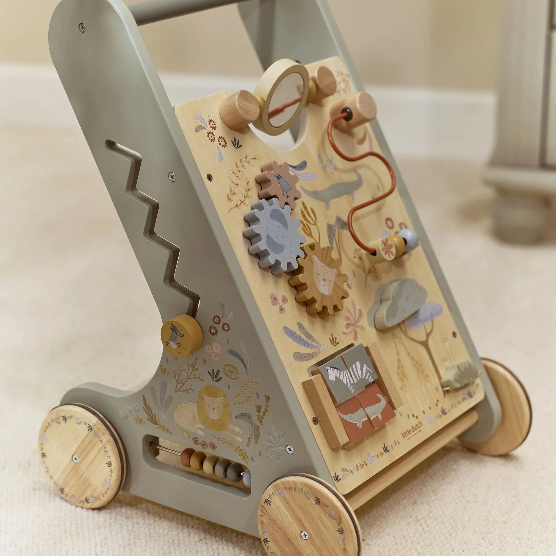 Little Dutch - Safari Friends | Wooden Activity Walker