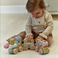 Little Dutch - Safari Friends | Wooden Stacking Block Train