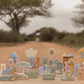 Little Dutch - Safari Friends | Wooden Building Blocks