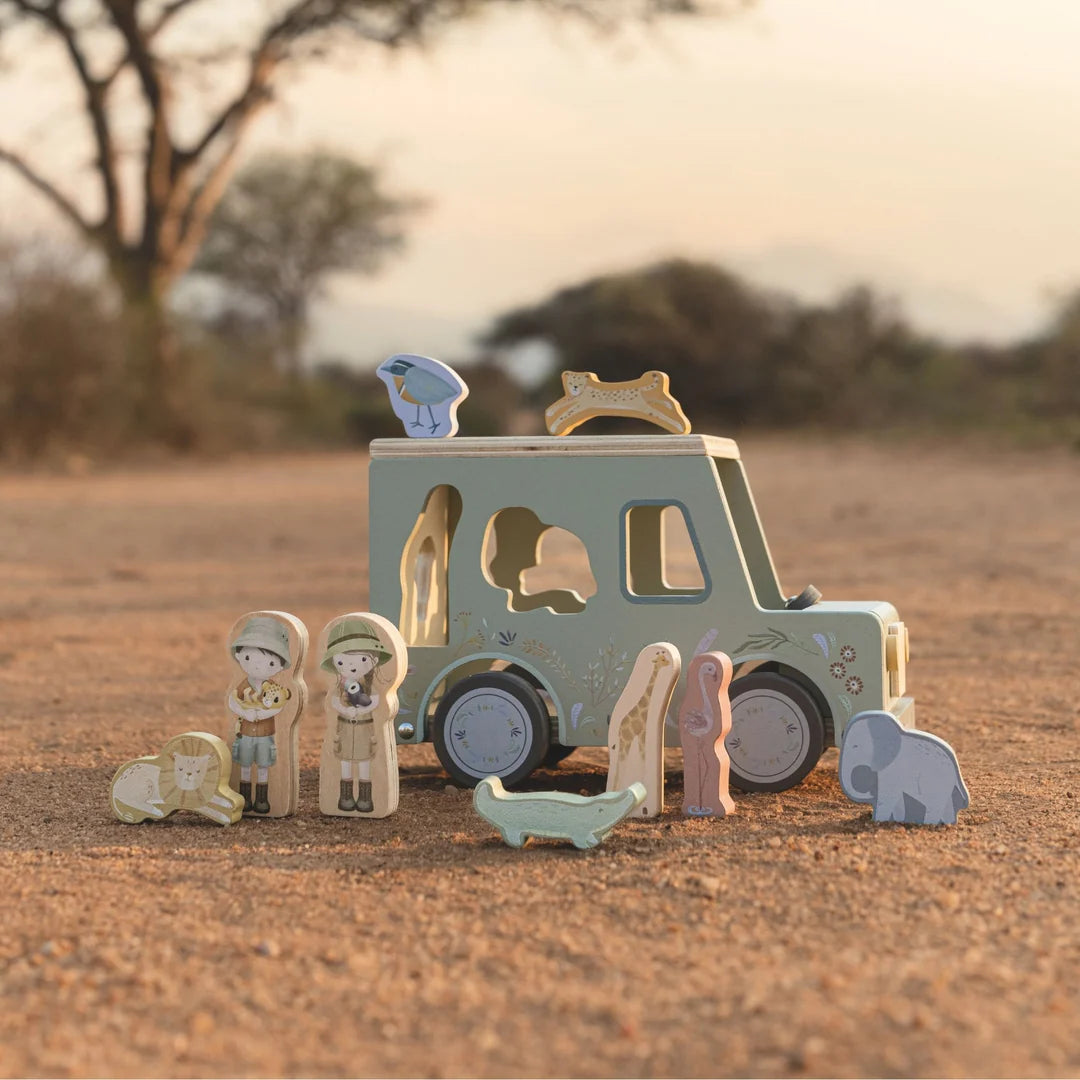 Little Dutch - Safari Friends | Shape Sorter Safari Car