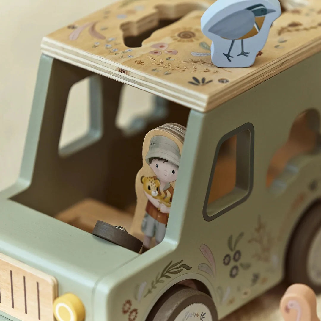 Little Dutch - Safari Friends | Shape Sorter Safari Car