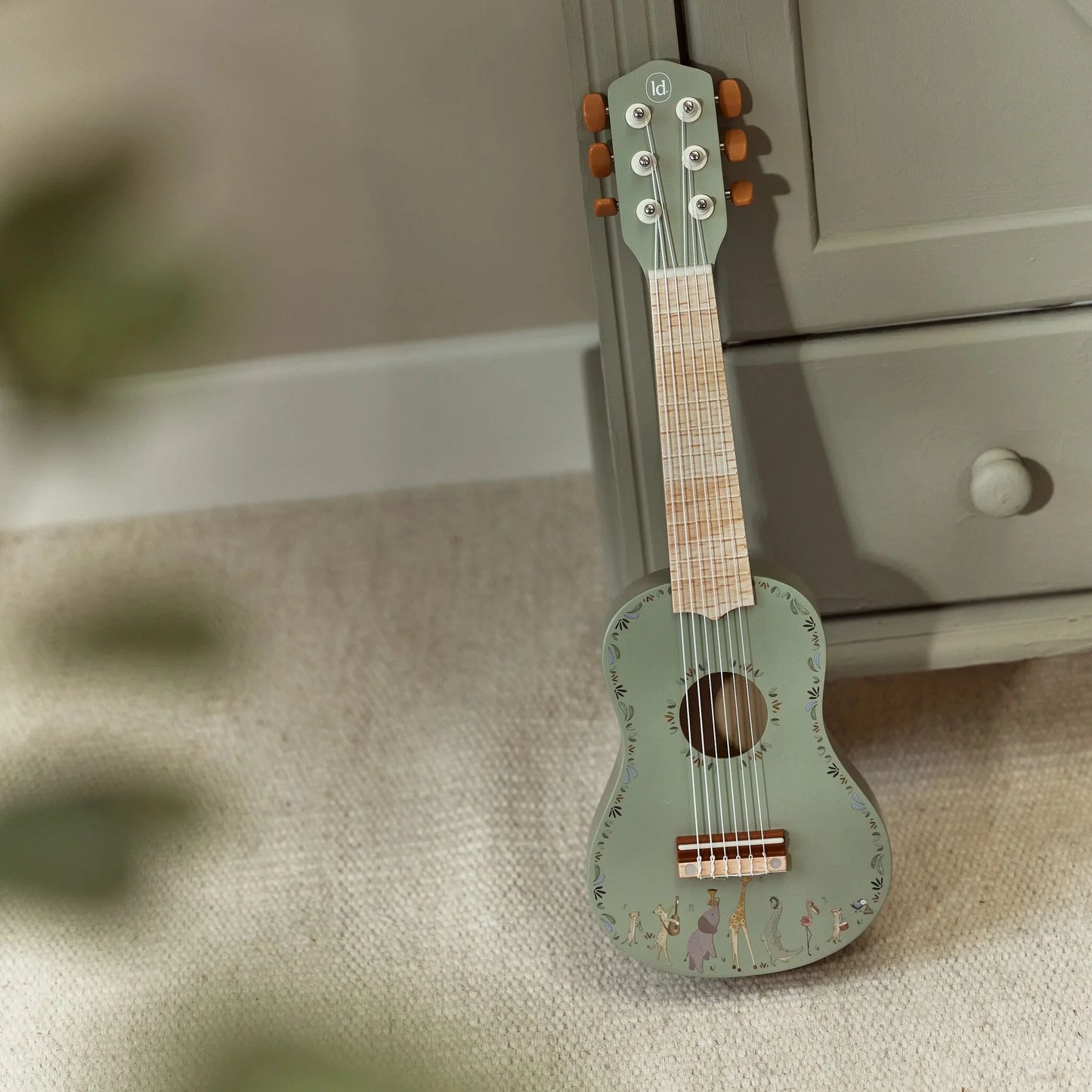Little Dutch - Safari Friends | Wooden Guitar - Green