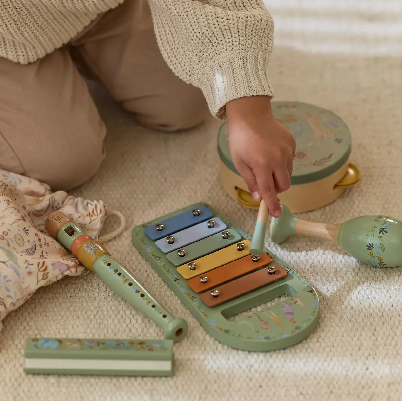 Little Dutch - Safari Friends | Music Set - Green