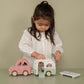 Little Dutch - Wooden Car and Caravan