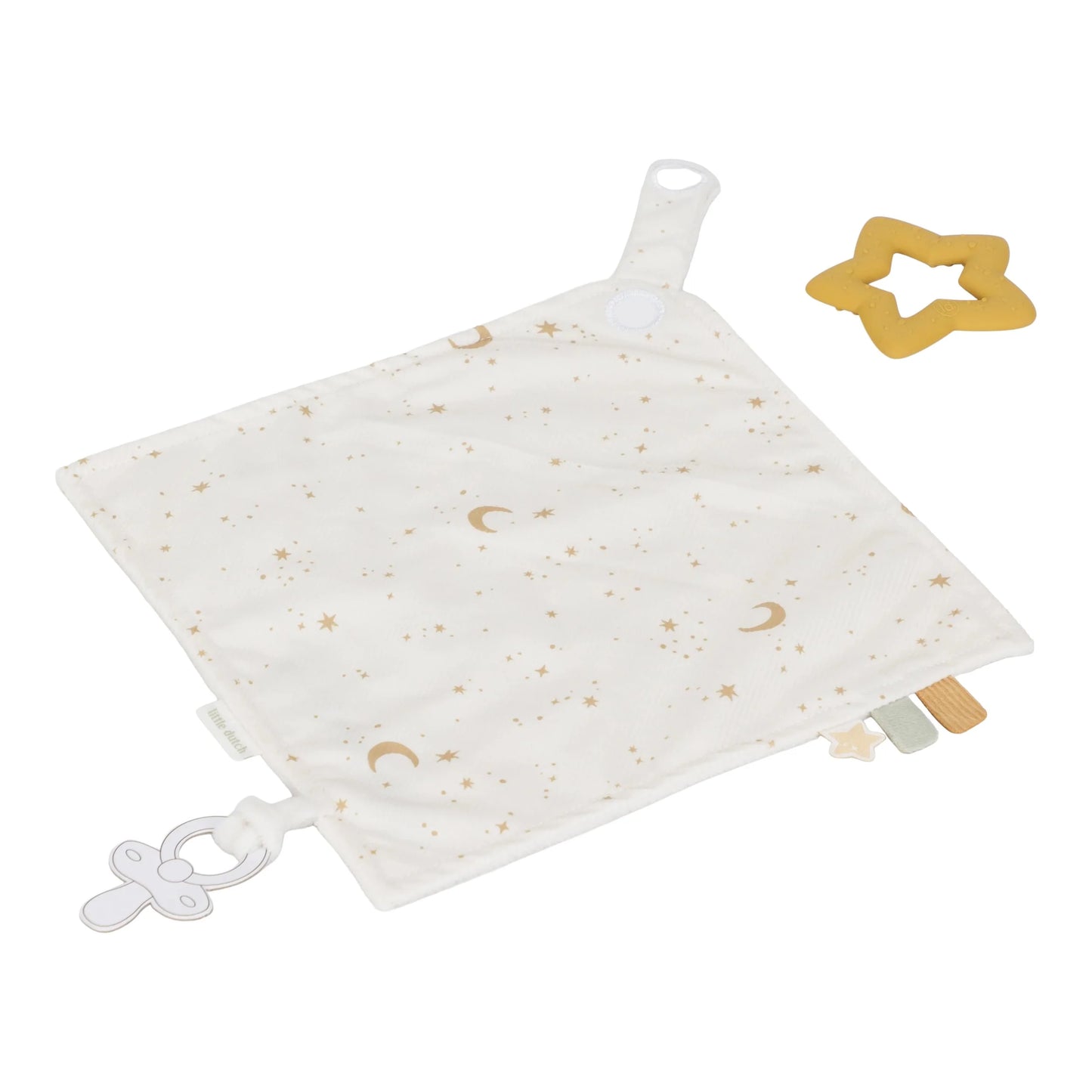 Little Dutch - Cuddle Cloth - Baby Goose With Teething Ring