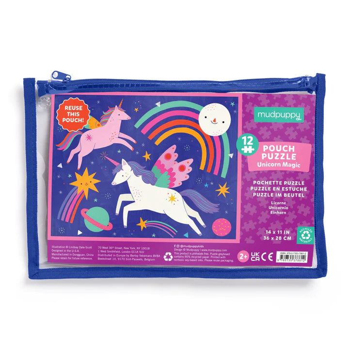 Mudpuppy Pouch Puzzle Unicorn Magic