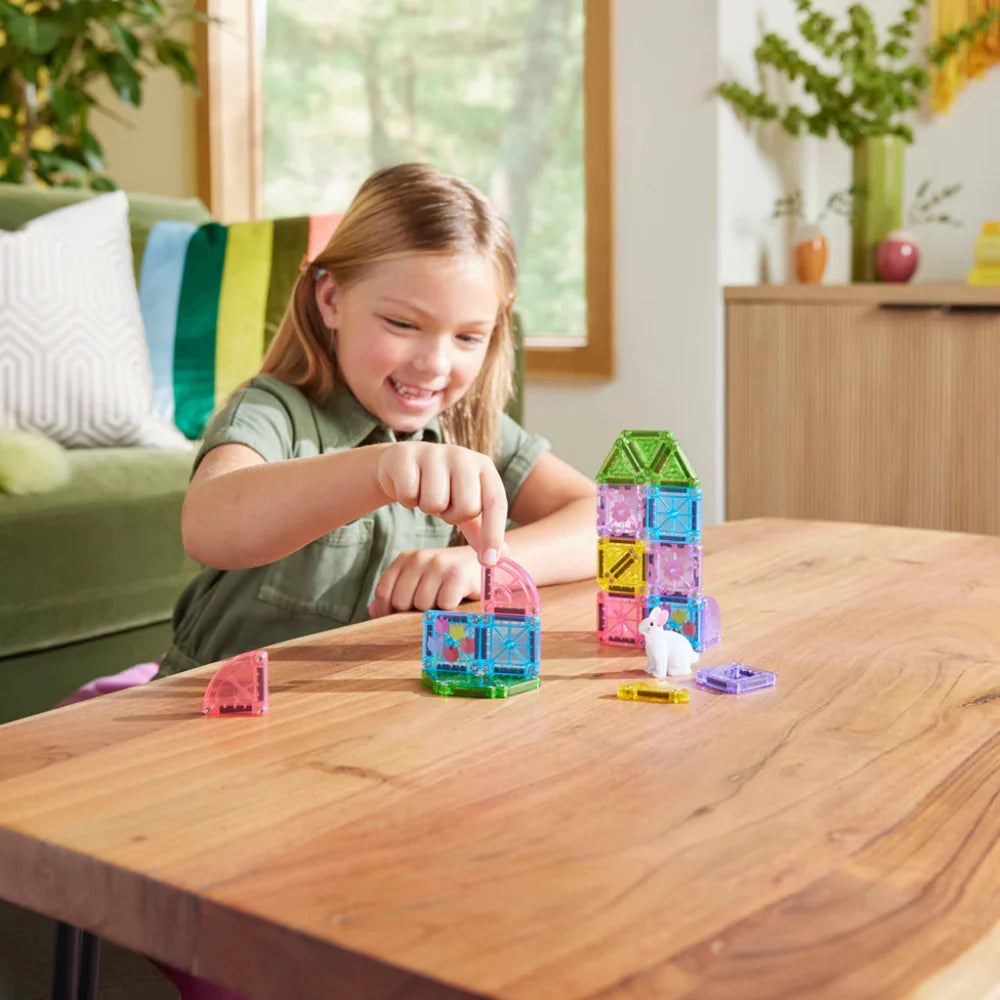 Magna-Tiles - MicroMAGS - Spring Garden 24 Piece Travel Set