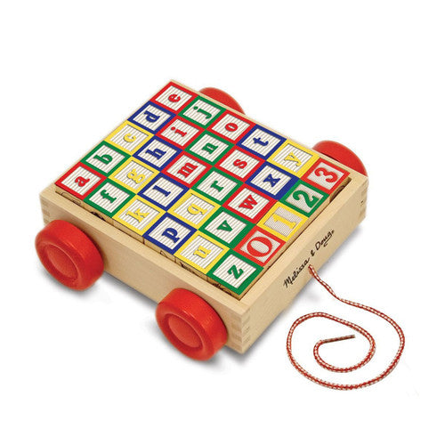 Melissa & Doug ABC 1, 2, 3 Wooden Block Cart