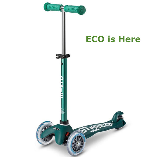 Mini Micro Deluxe Eco 3 Wheel Scooter Deep Green