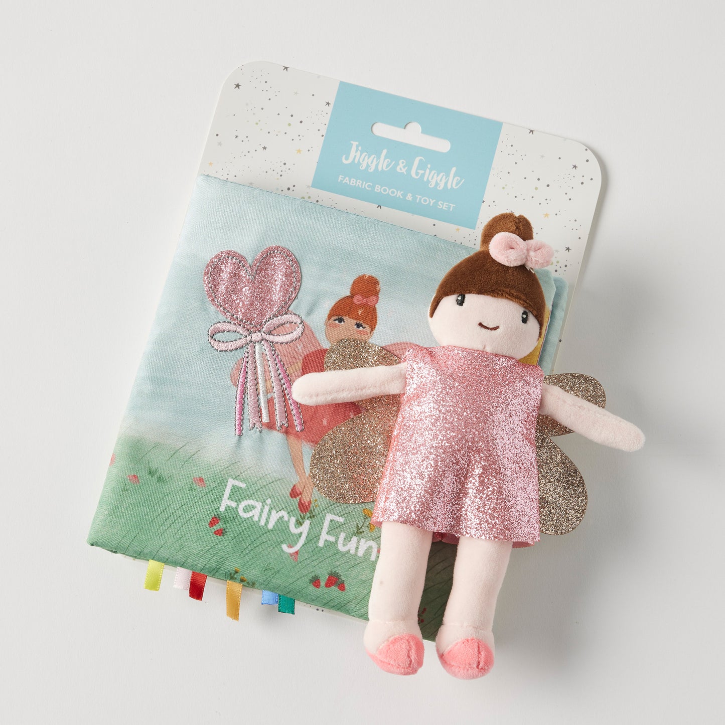 Jiggle & Giggle - Fairy Fun Activity Fabric Book & Toy Set